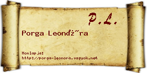 Porga Leonóra névjegykártya